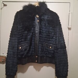 Dereon Black Fur Jacket